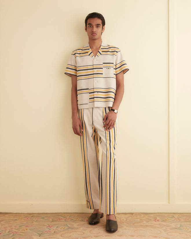 Namesake Stripe Short Sleeve Shirt MENS SHIRTS BODE New York