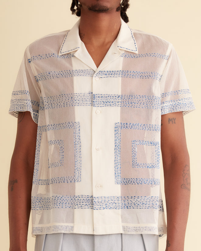 Tile Stitch Short Sleeve Shirt