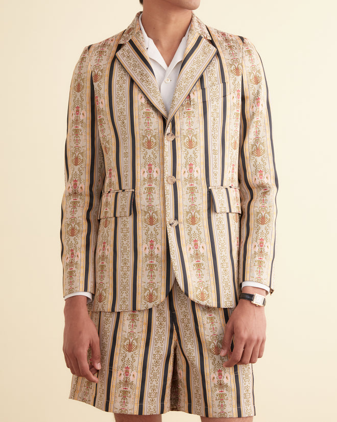 Floret Brocade Single-Breasted Suit Jacket MENS SUIT JACKETS BODE New York