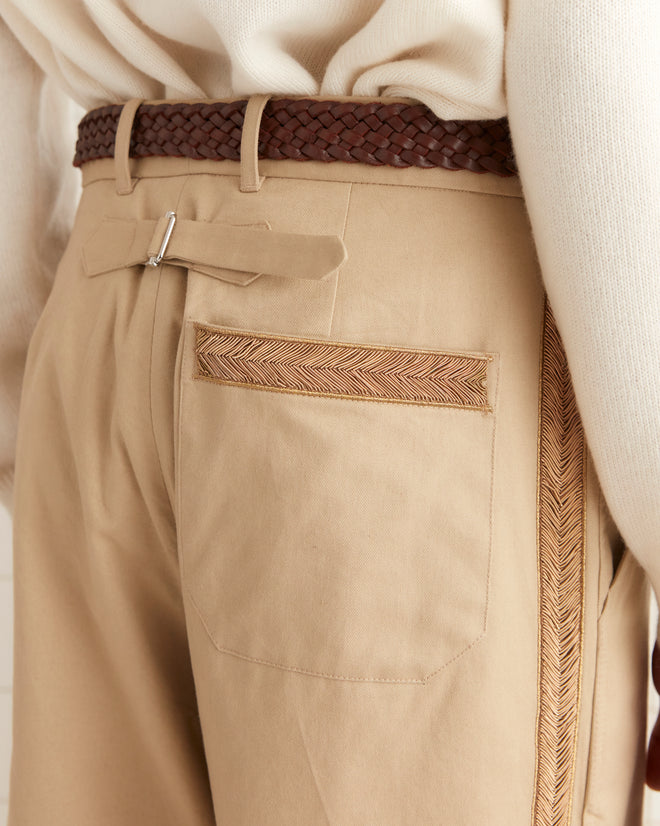 Khaki Bullion Trousers MENS TROUSERS BODE New York