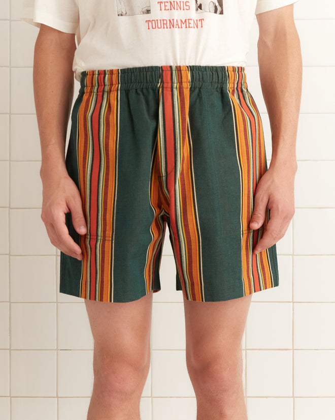 Parakeet Stripe Shorts MENS SHORTS BODE New York