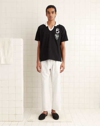 Recreation Polo - Black MENS CUT AND SEW BODE New York