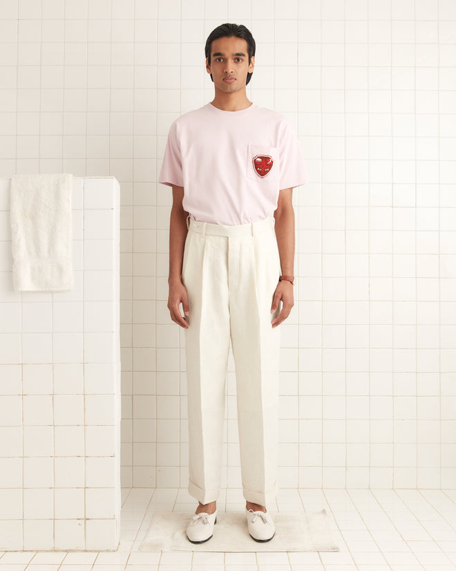 Crest Pocket Tee - Pink MENS CUT AND SEW BODE New York