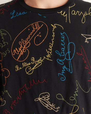 Signature Scrawl Boxy Tee MENS CUT AND SEW BODE New York