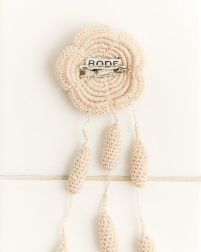 Blossom Brooch - Cream KNIT ACCESSORIES BODE New York