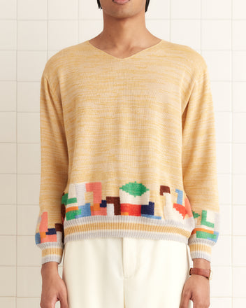 SWATCH SWEATER - PEACH CREAM SWEATERS BODE New York