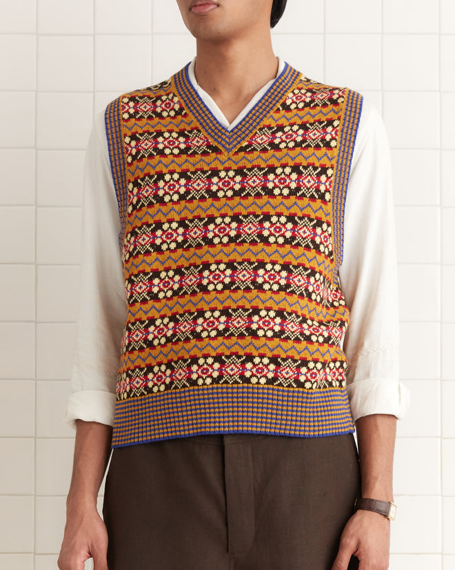 BRACKEN VEST - MULTI SWEATERS BODE New York