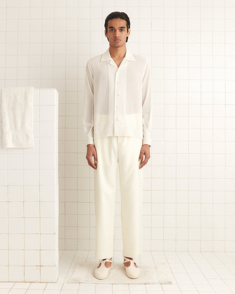 【関税込み】Bode オフホワイト Beaded Salt Marsh Tシャツ BODE Beaded Salt Marsh T-shirt | White | FARFETCH