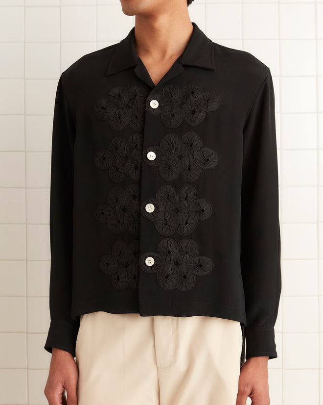 Ribbon Garland Shirt - Black SHIRTS BODE New York