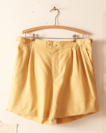Mustard Wool Shorts - 36
