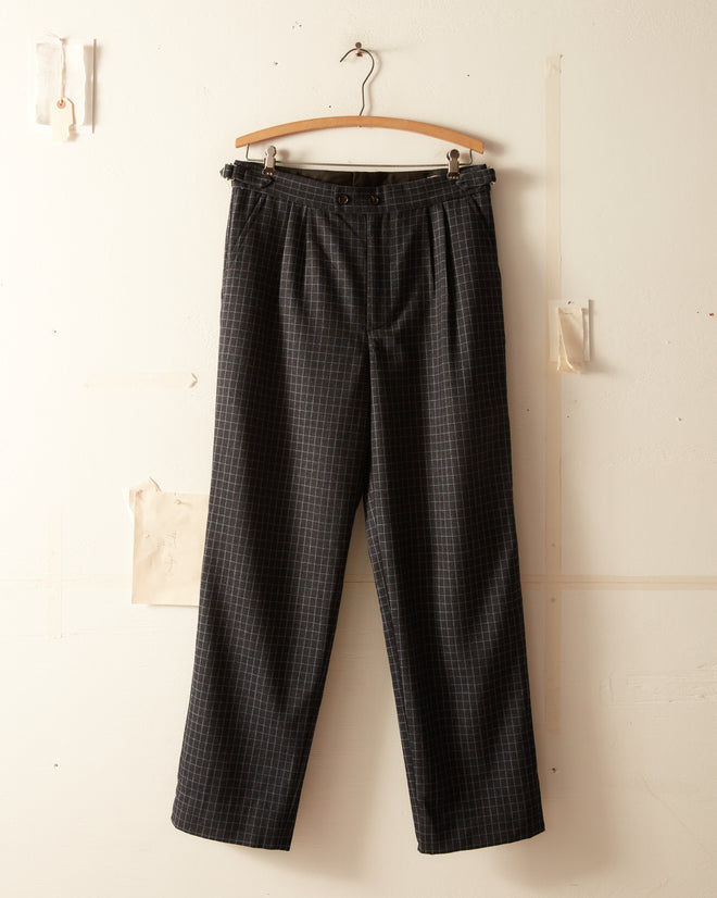 Navy Graph Trousers - 32