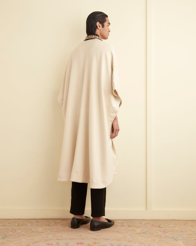 Nobleman Shawl Coat - Ecru OUTERWEAR BODE New York