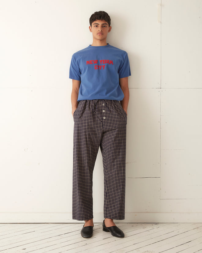 Midnight Grid Pajama Pant TROUSERS BODE New York