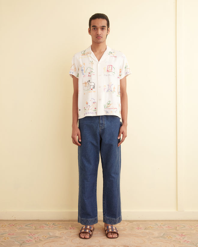 Nursery Rhyme Short Sleeve Shirt MENS SHIRTS BODE New York