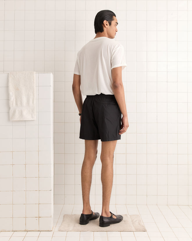 Nylon Track Shorts - Black