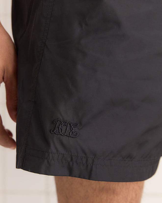 Nylon Track Shorts - Black