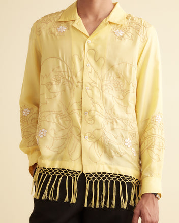 Paquerette Fringe Long Sleeve Shirt SHIRT BODE New York