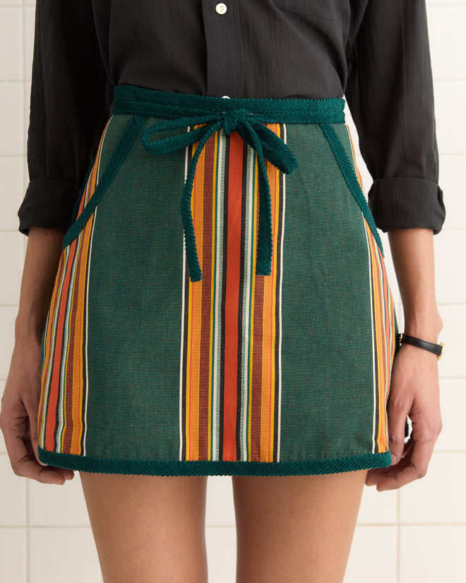 Parakeet Stripe Skirt SKIRTS BODE New York