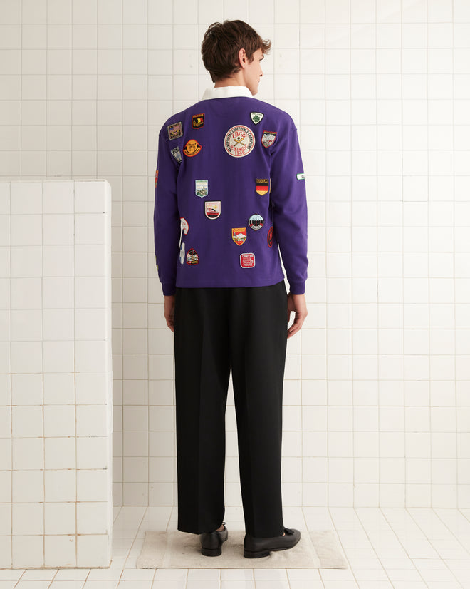 Passport Patch Rugby Shirt - Purple MENS CUT AND SEW BODE New York