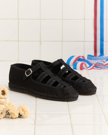 Peggy Espadrilles - Black MENS FOOTWEAR BODE New York