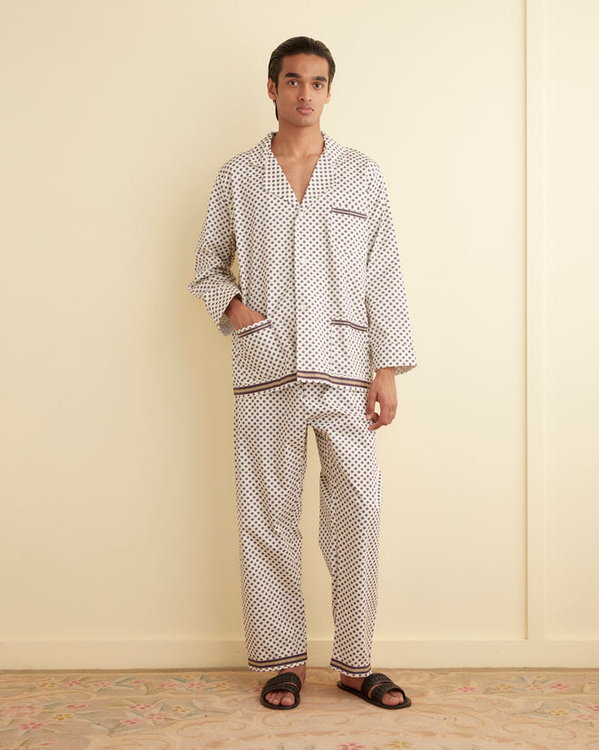 Petit Motifs Pajama Shirt