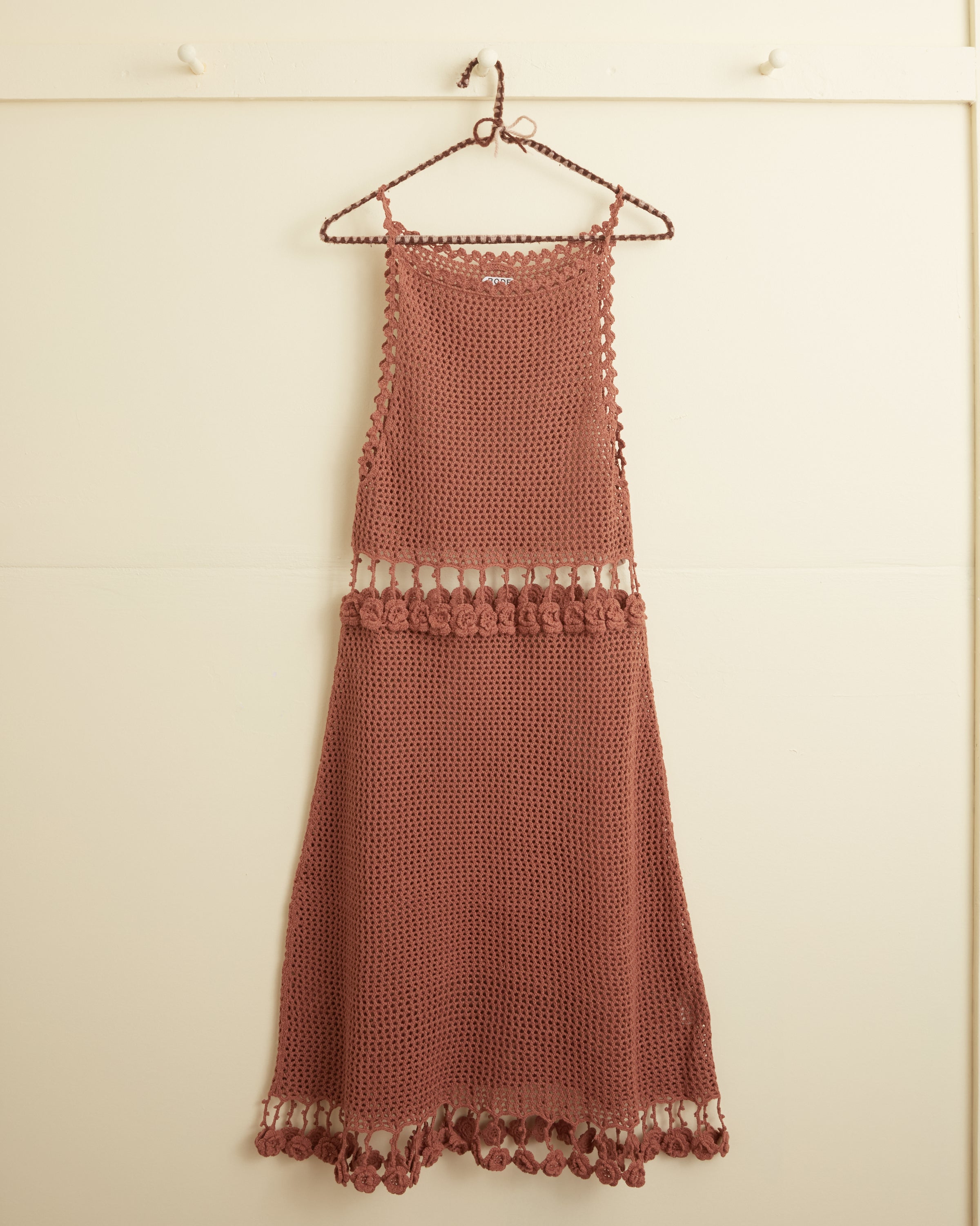 Posy Crochet Dress - Brown – BODE