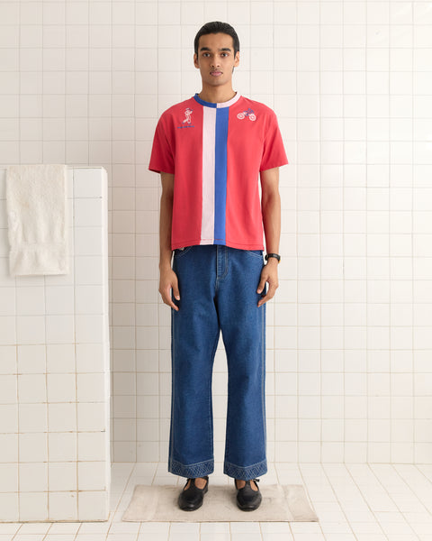 【関税 送料無料】BODE Racing Stripe コットン Tシャツ Racing Stripe Tee – BODE
