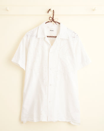 Lace Short Sleeve Shirt - M