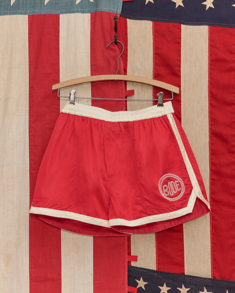 Satin Gym Shorts - Red/White – BODE