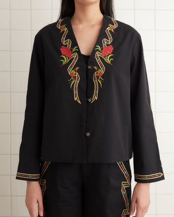 Ribboned Hollyhock Jacket WOMENS JACKETS BODE New York