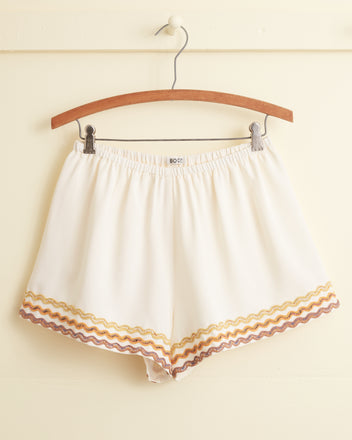 Rickrack Hem Tap Shorts WOMENS SHORTS BODE New York