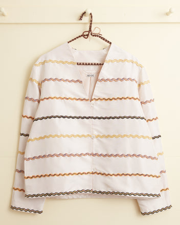 Rickrack Stripe Bombora Jacket WOMENS JACKETS BODE New York