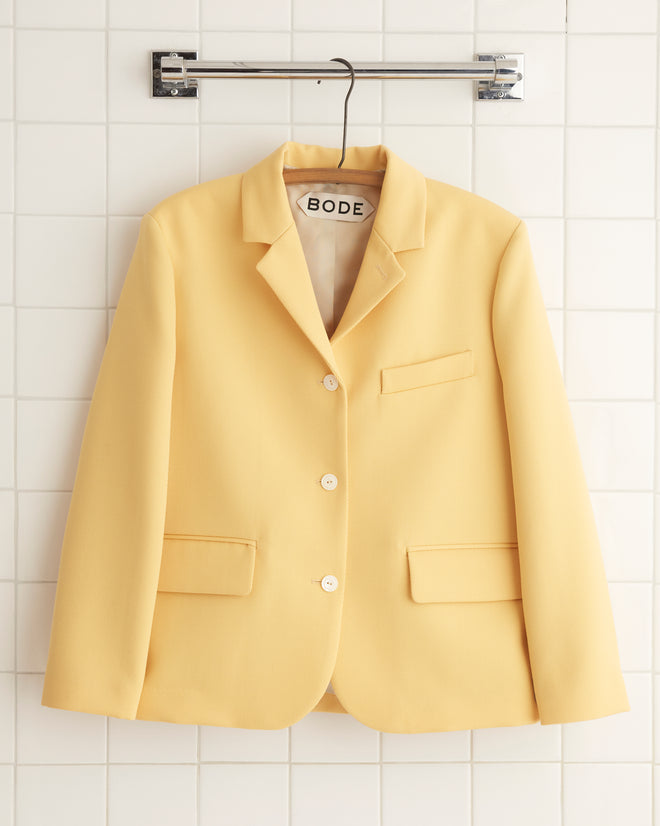 Riding Twill Lillian Jacket - Yellow WOMENS SUIT JACKETS BODE New York