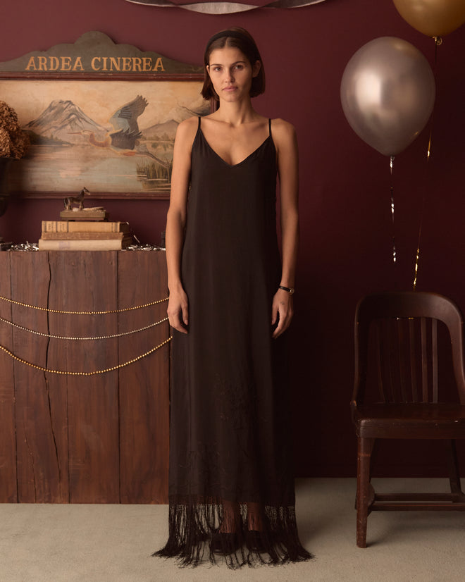 Riverweed Fringe Dress - S OOAK DRESS BODE New York