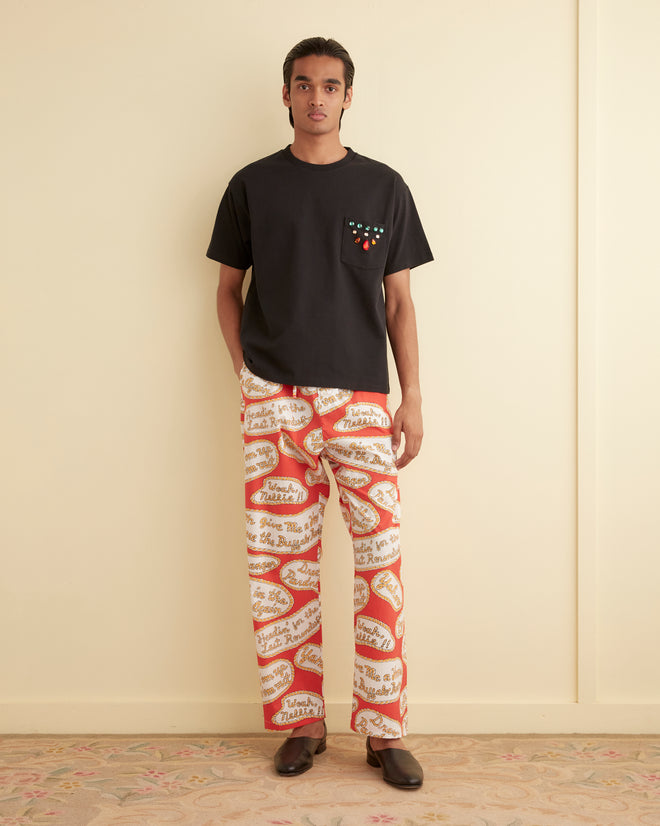 Rodeo Slogans Pajama Pants TROUSERS BODE New York
