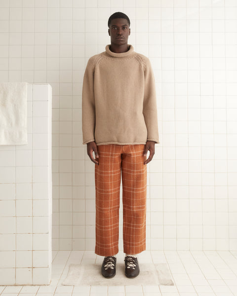 wool cashmere border turtleneck pull(ウールカシミヤボーダー
