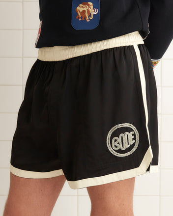 Satin Gym Shorts - Black MENS SHORTS BODE New York