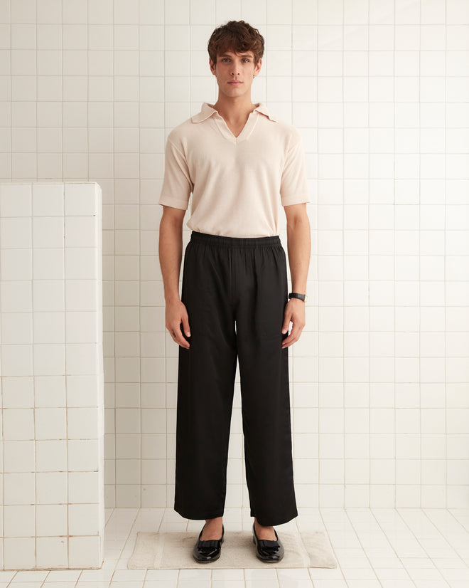 Satin Track Pants - Black MENS TROUSERS BODE New York