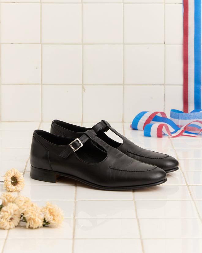 School Shoes - Black Mary Janes BODE New York