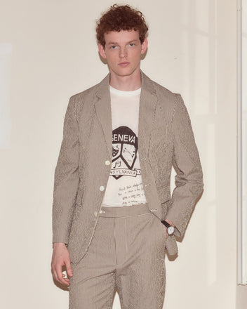 Seersucker Cafe Stripe Suit Jacket