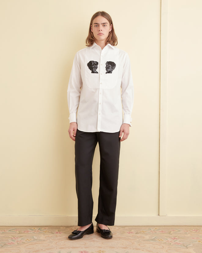 Sequined Silhouette Tuxedo Shirt SHIRT BODE New York