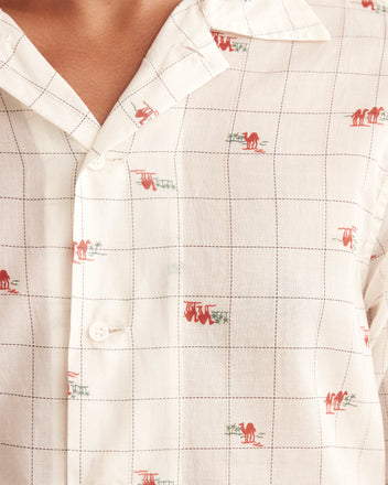 Sheer Camel Long Sleeve Shirt SHIRT BODE New York