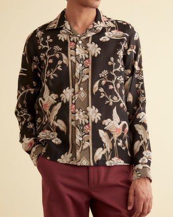 Sheer Cranes Long Sleeve Shirt SHIRT BODE New York