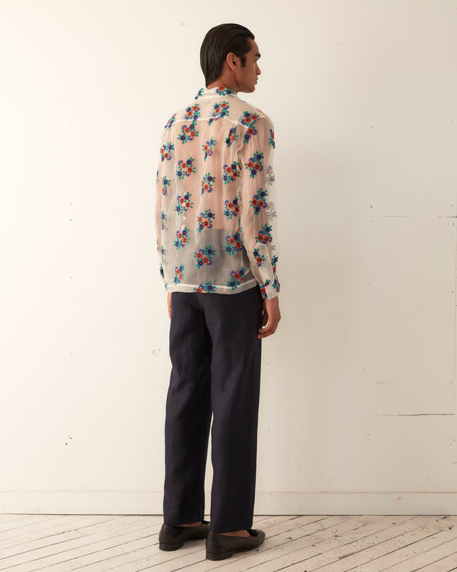Bode White Daisy Shirt