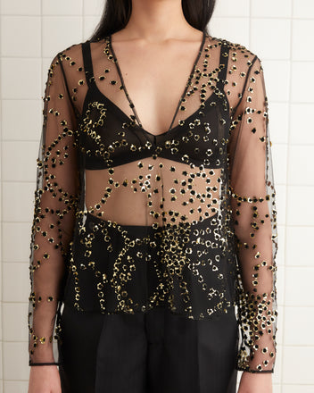 Sheer Fête Top WOMENS TOPS BODE New York
