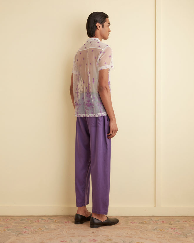 Sheer Lavandula Short Sleeve Shirt SHIRT BODE New York