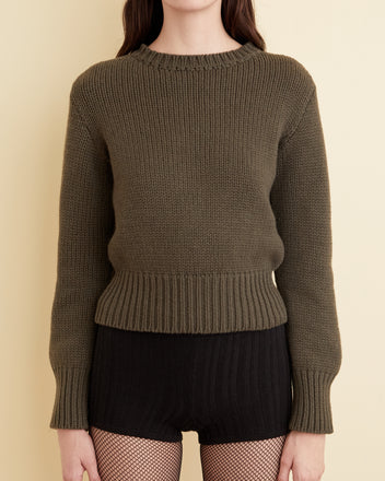 Shore Crewneck - Olive KNITWEAR BODE New York