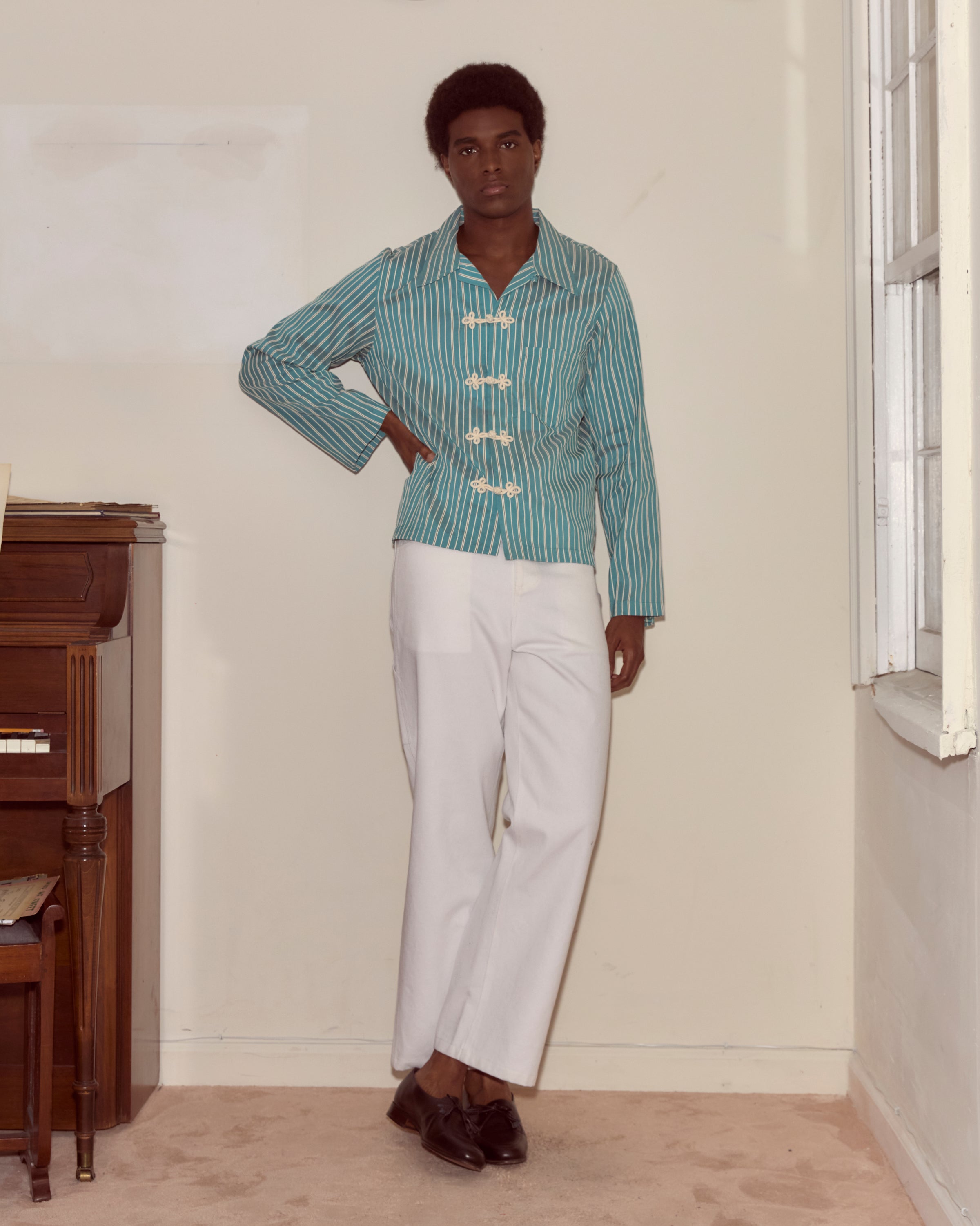 Shore Stripe Long Sleeve Shirt – BODE