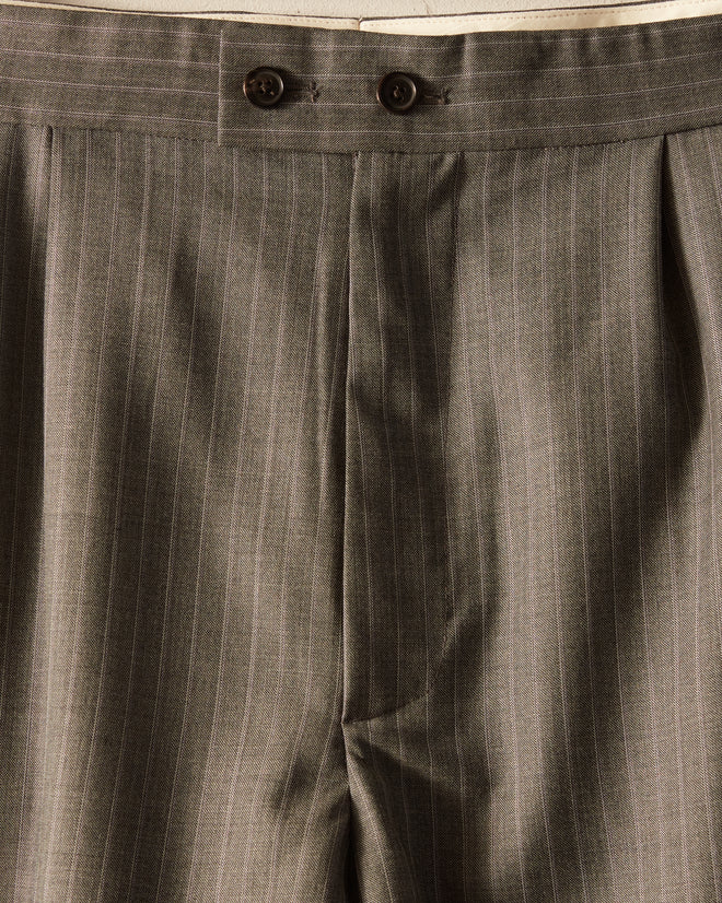 Stone Stripe Wool Shorts - 34