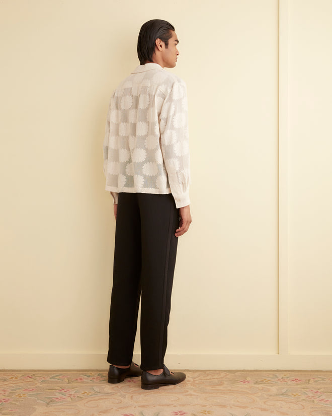 Sunflower Lace Long Sleeve Shirt - Ecru SHIRT BODE New York